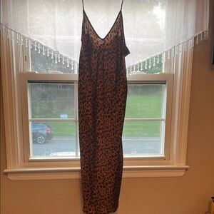 Leopard Print Slip Dress